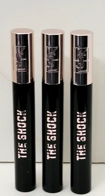 3 pk YSL THE SHOCK MASCARA VOLUME EFFECT 0.28 fl oz # 3 ROUGH BURGUNDY - Image 1 of 3