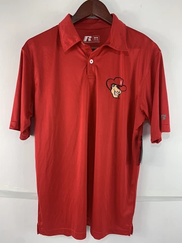 Russel Mens Medium Nebraska Corn Huskers Short Sleeve Collared Polo Cover