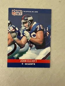 Tarjeta de fútbol americano John Elliott #224 NFL Pro Set NY Giants - Imagen 1 de 2