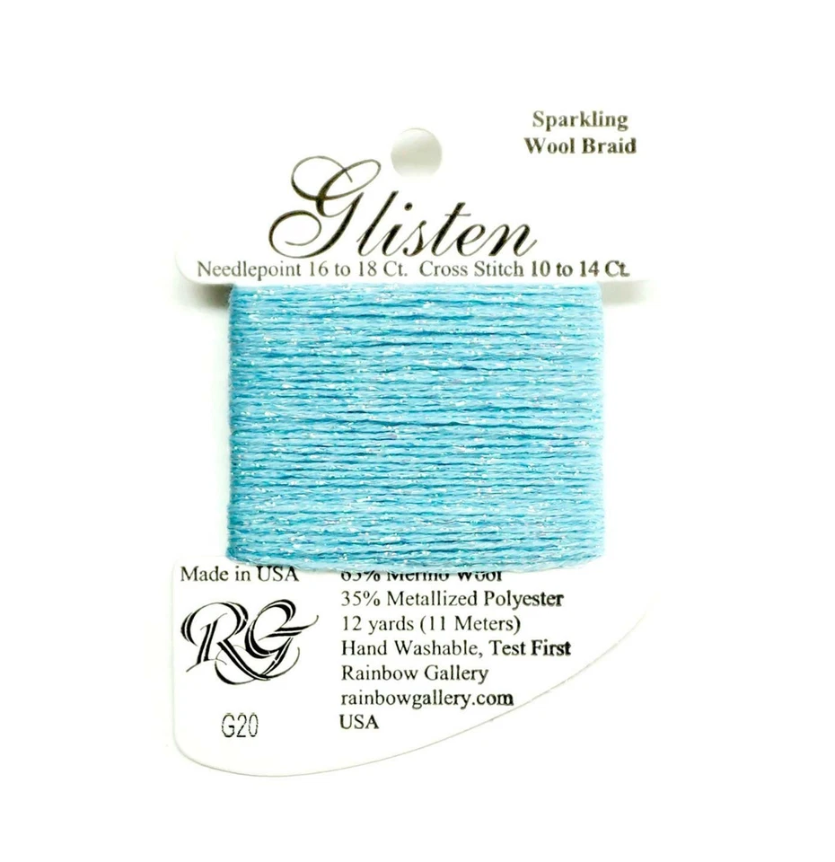 GLISTEN Sparkling Braid #20 "Blue Twinkle" Needlepoint Thread Rainbow Gallery - Image 1 of 1