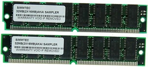 32MB Sampler Memory Akai MPC2000 MPC2000XL S3200XL CD3000XL 2 x 16MB SIMM RAM - Picture 1 of 1