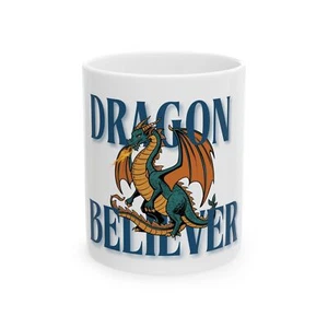 Dragon Believer Keramiktasse - Fantasy Geschenke für Drachenliebhaber, Cosplay, Kaffee, - Bild 1 von 9