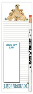 Yellow Lab Notepad & Pencil Gift Set - Picture 1 of 1