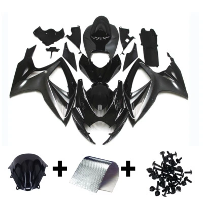 Gray Black Fairing Kit For Suzuki GSXR600 GSXR750 2006 2007 Injection Bodywork - Image 1 of 4
