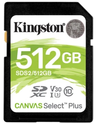 Kingston SD Speicherkarte 512 GB Canvas Select Plus SD Card 100MB/s - Bild 1 von 3
