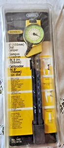 General Tools 6" 152mm Dial Caliper No. 142 Direct Reading w/ Thumb Roller - Bild 1 von 4