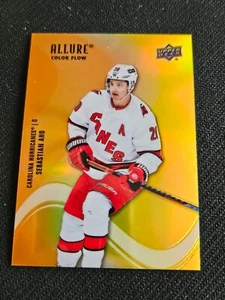 2022-23 Upper Deck UD Allure SEBASTIAN AHO SF-1 Orange Yellow Color Flow - Picture 1 of 1