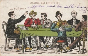 LA TOMBOLA - Cause ed effetti 1903 Cartolina - Picture 1 of 2
