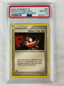 PSA 10 Gem Mint Rocket's Poke Ball 2004 EX Team Rocket Returns #89 - Picture 1 of 1