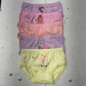 Mixed Color & Graphic Bundle Of Underwear 5 - Pack Lace Trim Girls Size 8Y - Picture 1 of 10