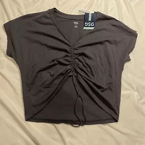DSG NWT Women’s Athletic Crop Top Shirt Grey Dick’s Sporting Goods Workout Top - Picture 1 of 4