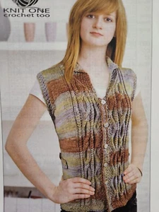 Knit One Crochet Too Knitting Pattern Ty-Dy Vest 35-52 - Picture 1 of 1