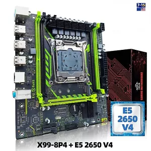 Juego de placas base X99 8P4 Kit con Intel LGA2011-3 Xeon E5 2650 V4 CPU DDR4 16 GB - Imagen 1 de 17