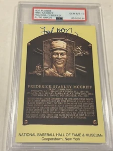 Fred McGriff HOF Hall Of Fame Plaque Auto PSA 10 - Picture 1 of 2