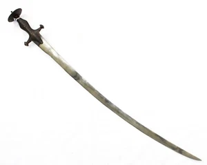 Antikes Schwert alt Faulad Wootz Stahl Klinge original handgravierter Griff j042 - Bild 1 von 10