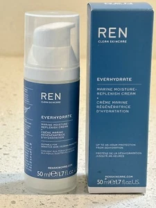 REN Clean Skincare EVERHYDRATE Marine Moisture replenish Cream 1.7 fl oz NEW - Picture 1 of 8