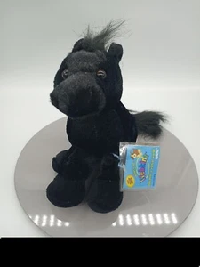 Ganz Webkinz Black Stallion Horse HM145 New Sealed Code Stuffed Plush Toy NWT - Picture 1 of 3