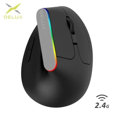 M618C Wireless Silent Ergonomic Vertical Gaming Mouse 6 Buttons USB Receiver - Image 1 of 4