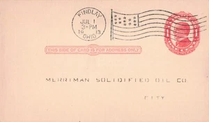 Postkarte Ohio Findlay Toledo Bowling Green & So. Traction Co. um 1913 U296 - Bild 1 von 2
