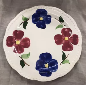 Harmony House Floral Dinner Plate 10.5” Hand Painted Underglazed - Picture 1 of 8