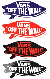 VANS OFF THE WALL SURFBOARD 6"x2.75"  VINYL DECAL Assorted Colors - Picture 1 of 10