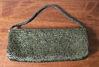 Moyna 绿色串珠手拿包 钱包 带肩带 晚装包/手提包 状况完好 — 第 1/4 张图片