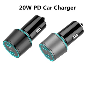 Safety Phone 20W Fast Charger Double PD USB-C Type-C Car Charging Adapter Socket - Photo 1 sur 23
