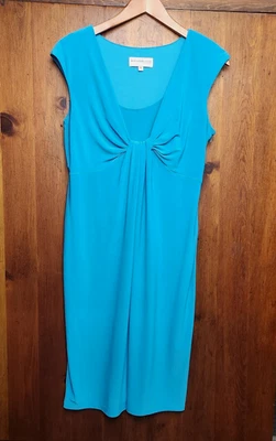 Vestido Bandolino Feminino 10 Azul Elástico Torção Nó Sem Mangas Bainha Bralette - Imagem 1 de 4