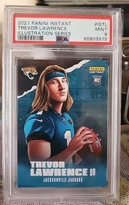 Panini Instant NFL 2021 - Serie de ilustración Trevor Lawrence #1/13593 PSA como nuevo - Imagen 1 de 3