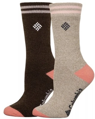 Zapato calcetín Columbia polar para mujer 4-10 - 2 pares caqui/marrón cálido nuevo Foto 1 de 4