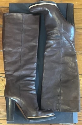 Auténticas botas Jil Sander nature becerro 501 marrón JS15048 37 Hechas en Italia 37 Foto 1 de 4