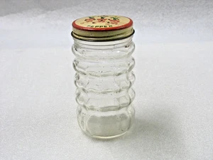 VTG 70s ANCHOR HOCKING Tulip Top Clear Beehive Ribbed Glass Pepper Shaker - Picture 1 of 4