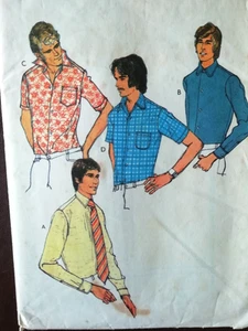 1970s STYLE 3621 - Men's Shirt sewing pattern Size 48 - Picture 1 of 4