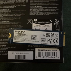 PNY CS1030 2TB M.2 NVMe Internal SSD (M280CS1030-2TB-RB) - Bild 1 von 2