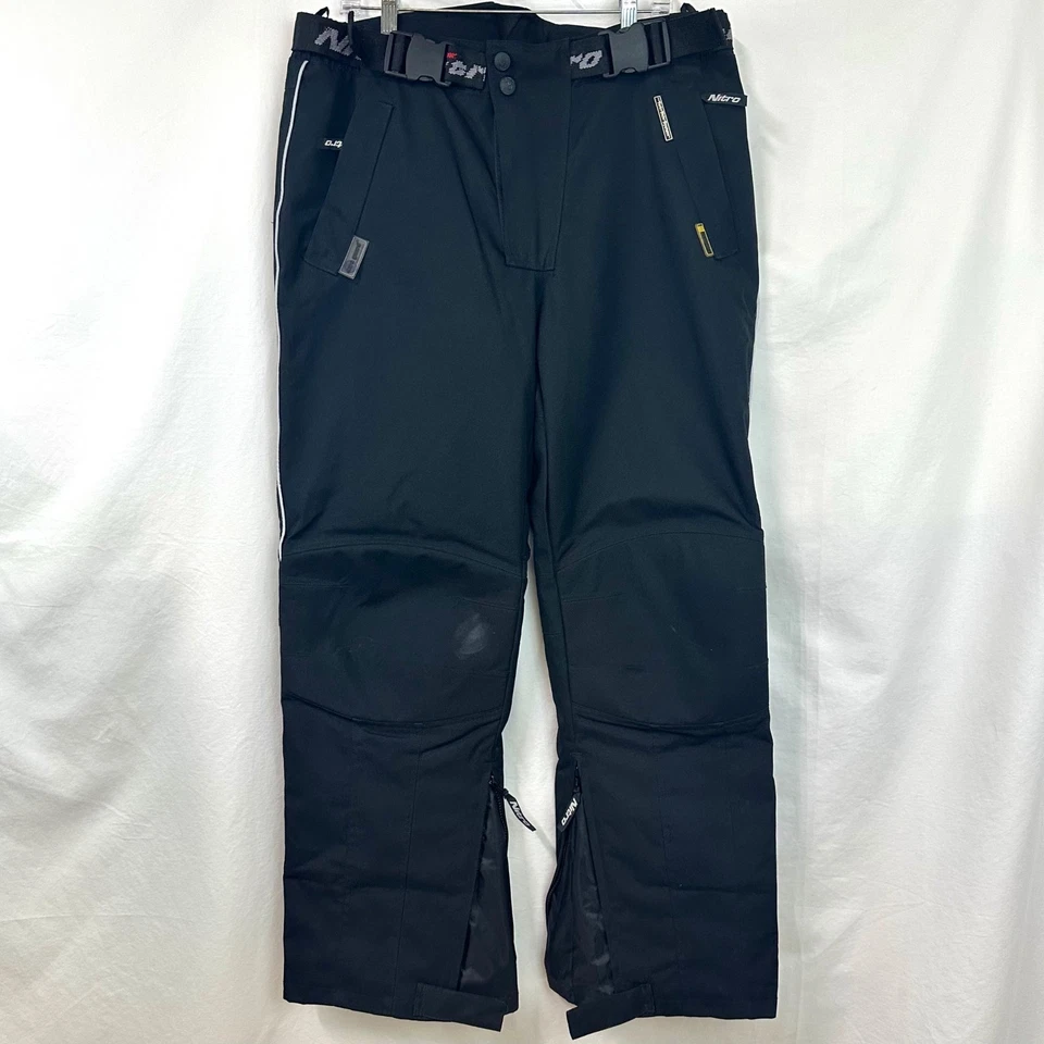 NITRO RACING Motorcycle Moto Sports Black CE Padded Reinforced Pants Men's M - Image 1 of 4