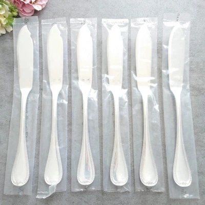 Cuchillo de pescado Christofle Malmaison 6 piezas cubiertos plateados excelente Foto 1 de 4