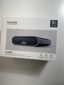 SEALED SanDisk Professional 6TB G-Drive USB 3.2 External Hard Drive - Afbeelding 1 van 7