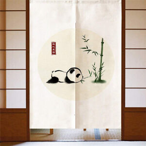 Ofat Home Ink Panda Tapestry Japanese Noren Door Curtain Wall Decor 33.5"x 59"