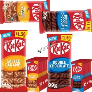 KitKat Salted Caramel, Double Chocolate Sharing Bar 99g Perfect Kids Treat - Picture 1 of 4