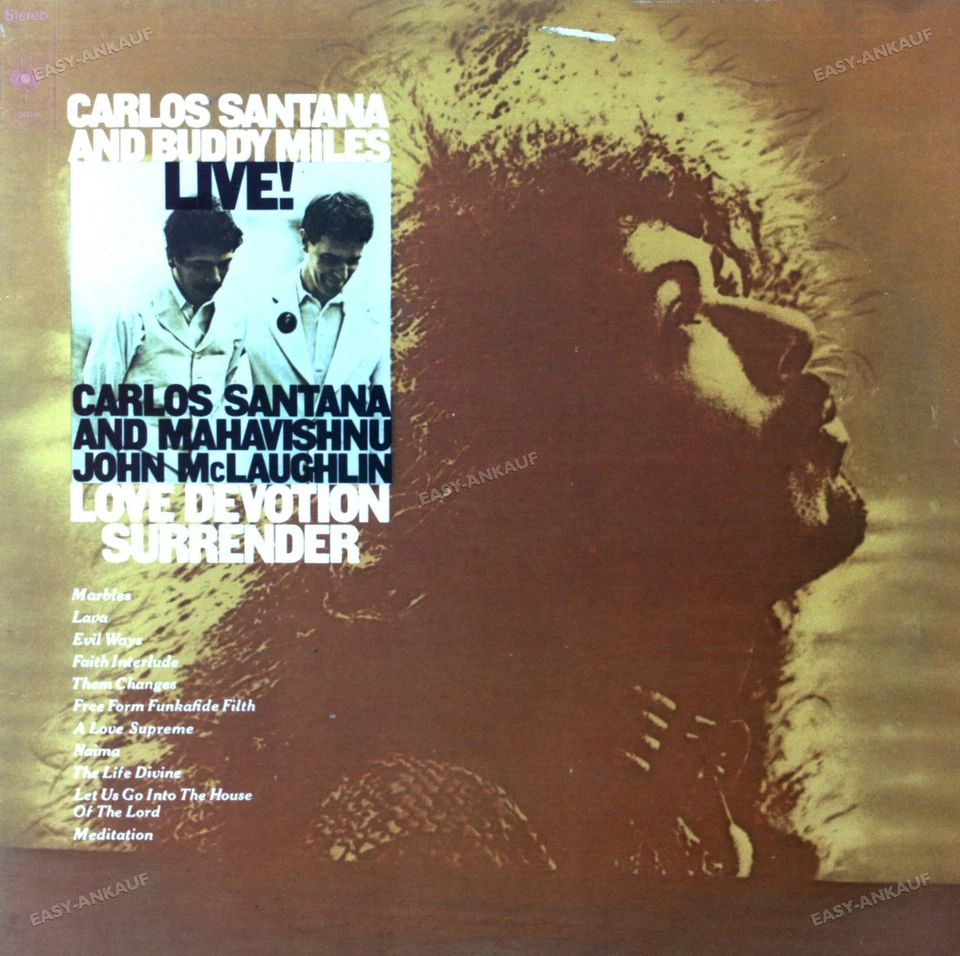 Santana, Buddy Miles, Mclaughlin - Live! / Love Devotion Surrender 2LP . - Image 1 of 1