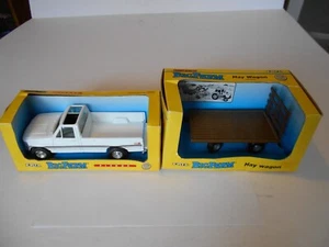 Vintage 1984 Ertl 1:32 Scale Big Farm Pickup Truck #4503 & Hay Wagon #4167 NIB - Picture 1 of 24