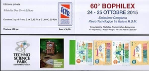 2015 Libretto Ricordo 60° Bofilex Congiunta Italia-San Marino 100 pezzi - Imagen 1 de 1