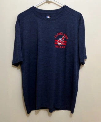 Cleveland Indians Navy Blue T Shirt Adult Large VF Imagewear Chief Wahoo MLB - Image 1 of 4