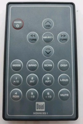 Original Dual XDM6351 Remote Control XR4115 XR4120 - Image 1 of 3