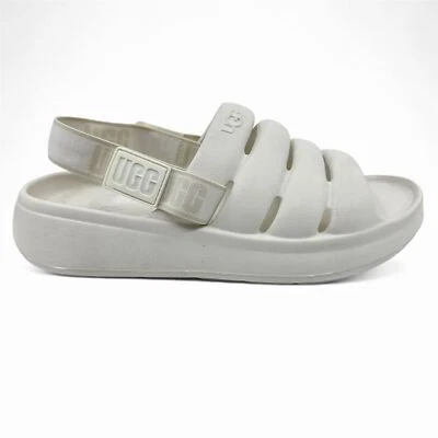 UGG Sport Yeah Bright White Kids Girls Sandal Slingback - Image 1 of 4