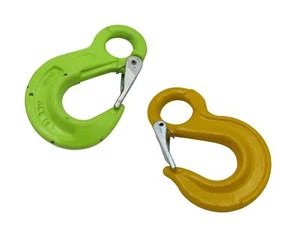 Gancho de seguridad de cabestrillo de cadena de elevación grado 80/100 6 mm - 32 mm (cerradura para ojos fijo) - Imagen 1 de 17