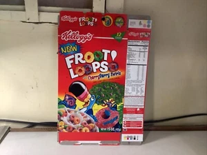 2001 Vuoto Froot Loop con CherryBerry Swirls 15 OZ Scatola di cereali SKU U200/295 - Foto 1 di 2