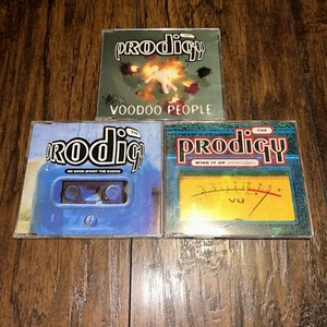 THE PRODIGY 3 CD LOT WIND IT UP NO GOOD VOODOO PEOPLE EARLY CD SINGLES - Picture 1 of 2