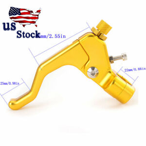 CNC Gold Motorcycle Stunt Clutch Lever Cable Performance Easy Pull Left Lever