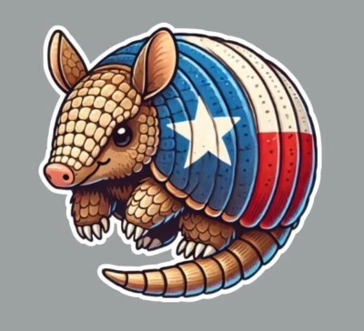 TEXAS HART DESIGNS Texas Themed Armadillo Fridge Magnet